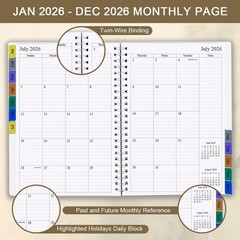 2026 Planner – Planner 2026 for Women & Men, January 2026 – December 2026, Mo…