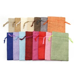 10/20/30pcs Wedding Imitation Hemp Favour Gift Bags Jewelry Drawstring Pouch