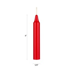 HS Candle 10 pcs Unscented 4 Inch Red Taper Candles, Multi 4 inch,