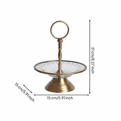 Glass for Me Cake Stand Double Tier Tableware for Dining Room