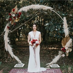Ultra Large Round Metal Backdrop Stand Wedding Archway Garden Arch Steel Frame