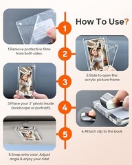 2Pcs Car Picture Holder for Visor Magnetic Picture Frame for 3 Inch 2.4″x3.5″