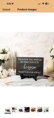 Wedding Memorial Table Sign w/ Stand «We Know You Would Be Here Today» 10×6.6″
