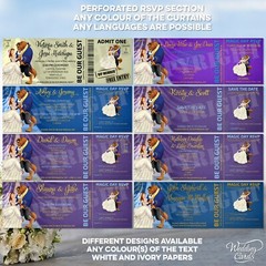 Beauty and the Beast Belle Wedding Invitations Disney Birthday Baby Invites Card