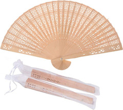 SL crafts Wooden Hand Fan Held Folding with Gift Bags Wedding…
