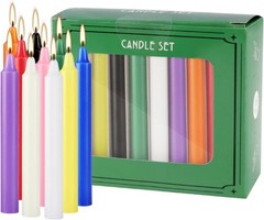 Howemon 40 Pack Assorted Color Spell Chime Candles, 4 Black, 4″40pcs-Colored