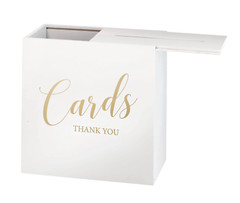 White Wooden Wedding Card Box