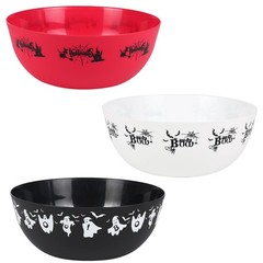 AUECOOME 3 Pcs Halloween Candy Bowl – Large, Reusable Plastic Trick or Treat Bow