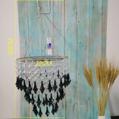 1PC D22CM Hanger Assembled H50CM Centerpiece Frame Pink Pointed Pendant Acrylic