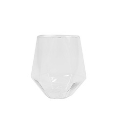 12 Clear 12 oz Geometric Stemless Plastic Wine Glasses Party Events Decorations