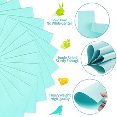 25 Sheets Sky Blue Cardstock – 8.5» x 11» Double-sided Cover Pastel Paper 9…