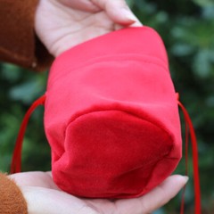 5pcs Velvet Bag Wedding Bunch Mouth Flannel Wedding Candy Bag Red Gift Gift Bag