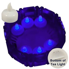 NEW 6 Purple Led Floating Floral Tea Light Candle for Wedding Centerpiece Decor