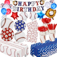 185 Pcs Baseball Party Decorations Baseball Birthday Party Decorations Serves…