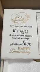 Nowizen 40th Wedding Anniversary Keepsake Box w/ 4×6 Photo Frame