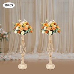 10Pcs Candle Holders Twist Flower Vase Arrangement Stand Decoration for Wedding