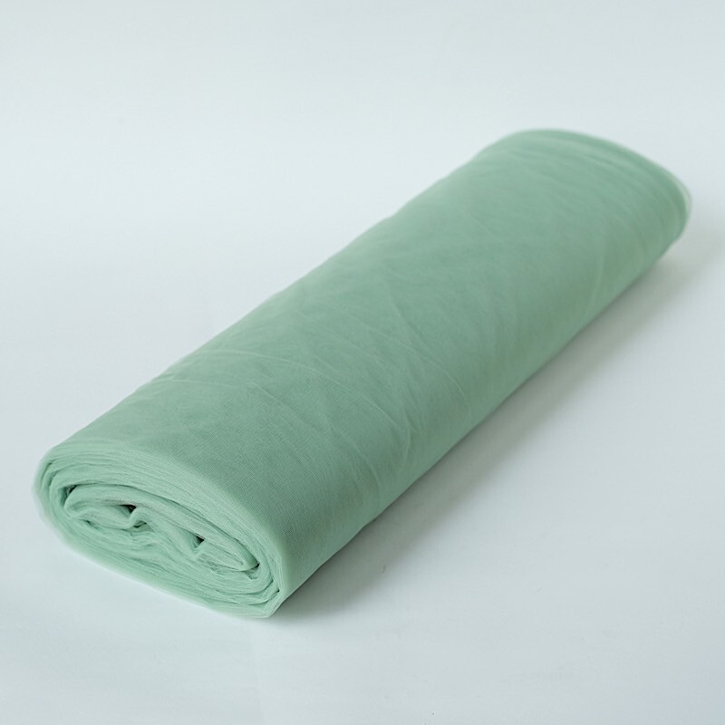 Sage Green TULLE NET FABRIC 108″ wide x 50 yards Bolt Crafts Sewing Put-up