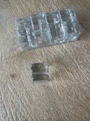 Pottery Barn Placecard Holders Clear Glass Cubes Wedding Shower Display Set 8