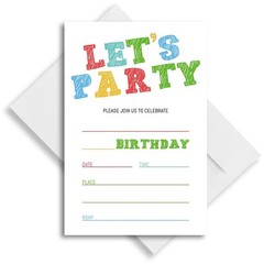 Simple Colorful Birthday Invitations, Birthday Invitations for Boys Teens Kid…