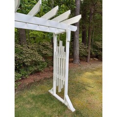 Wooden Wedding Arch Backdrop White Ceremony Arbor Handmade Large 8ft