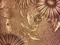 Brass Pedestal Wedding Vase/Fruit Bowl Compote Chrysanthemum