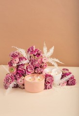 Paddywax Candles Ceramic Yin Yang Dusty Pink 11 Ounce Yy1001Z