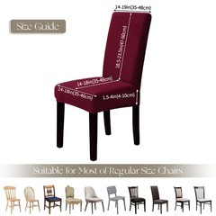 MOSAYT Velvet Stretch Chair Covers for Dining Room Set of 4 – Soft Slipcovers…