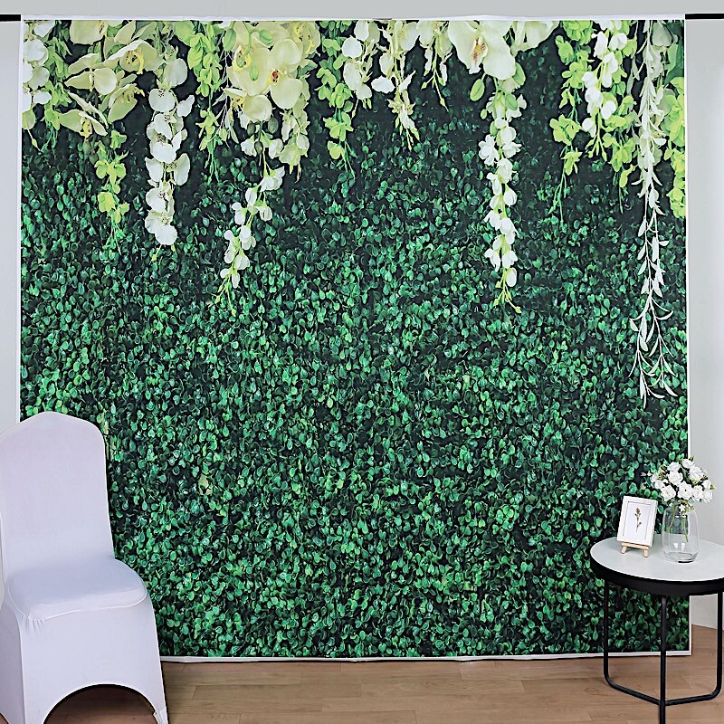 8 ft Green Printed Vinyl PHOTO BACKDROP Greenery Vines Party Event Decorations