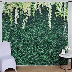 8 ft Green Printed Vinyl PHOTO BACKDROP Greenery Vines Party Event Decorations
