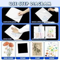 VOKOY 25 Sheets/50 Pages Photo Album Pages for 3 Ring Binder, Self Adhesive S…