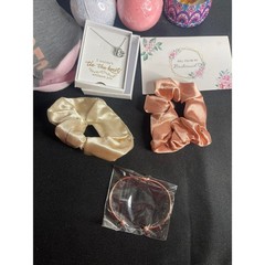 Bridesmaid Proposal Gift Box Set Flute Socks Jewelry Bath Bombs Candle Pink Gold