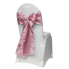 YCC Linens – Satin Chair Sashes Ribbon Bow Wedding Banquet Decor (Pack of 10)