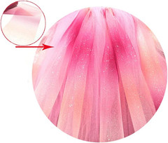 Rainbow Glitter Tulle Rolls, Decorative Tulle Fabric Roll 6″ X 10 Yards(30 Feet)