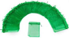 Large 8×12 Green Organza Drawstring Bags – Perfect for Weddings & Crafts