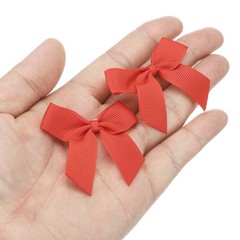24Pcs Mini Grosgrain Ribbon Bow 2″ Self Adhesive Flower Bows Red