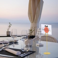 16 Pieces Table Card Holder 8 inches Table Number Holders Place Steel Card Ho…