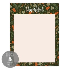 Thanksgiving Holiday Letterhead / 50 Sheets / 8.5″ x 11″ Festive Thankful Aut…
