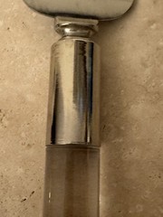 Stainless Steel Cake Server with Clear Acrylic Handle, Glossy Finish, 11 Inch