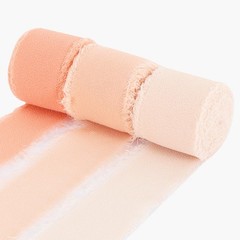 3 Rolls Nude Pink Chiffon Ribbon – 1 inch x 5 Yards, Silk Fabric for Gift Wra…