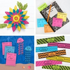 Printworks Neon Colored Paper, 24 lb, 5 Assorted Florescent Single,