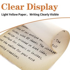 80 Sheets Vintage Paper, 8.5″ x 11″ Antique Stationary Paper for Brown