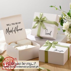 AmazingSpark Bridesmaid Proposal Boxes Sage Green Classic