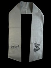USMC (EGA) Semper Fi Cotton Wreath Sash (2 Logos) 28k Stitch