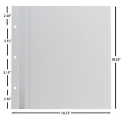 Photo Album Refill Pages for Self Adhesive Scrapbook 11×10.6 20 Pages