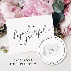 Thank You Cards with Envelopes – 25 Pre-Scored Thank You Note Cards for a Sim…