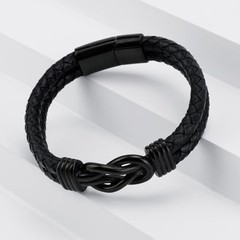 Mikovivi To My Son Bracelet, Leather Braided Bracelet from Mom Dad Love
