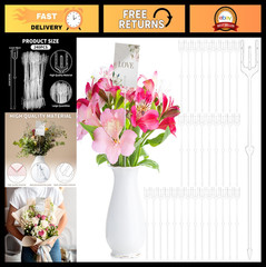 240 Pcs Floral Picks Card Holders – Plastic Flower Sticks for Bouquets & Decor