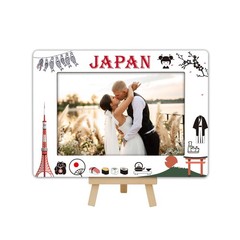 DETIHO Japan Travel Picture Frame, 4×6 Japan Themed Wooden Frame with Easel S…