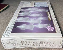 WEDDING STYLE BRIDAL BELLS LED LIGHT SET 10 LIGHTS W AC ADAPTER MARRIAGE DECOR