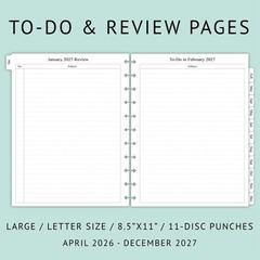 newestor 2026-2027 Monthly Planner Refill for 11-Discbound Notebooks, Jun 202…